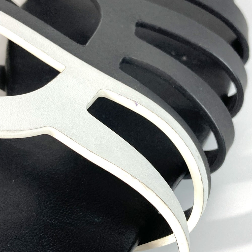 HERMES カメリア シェーヌダンクル 靴 シューズ バイカラー フラット ペタンコ サンダル レザー レディース ブラック - brandshop-reference