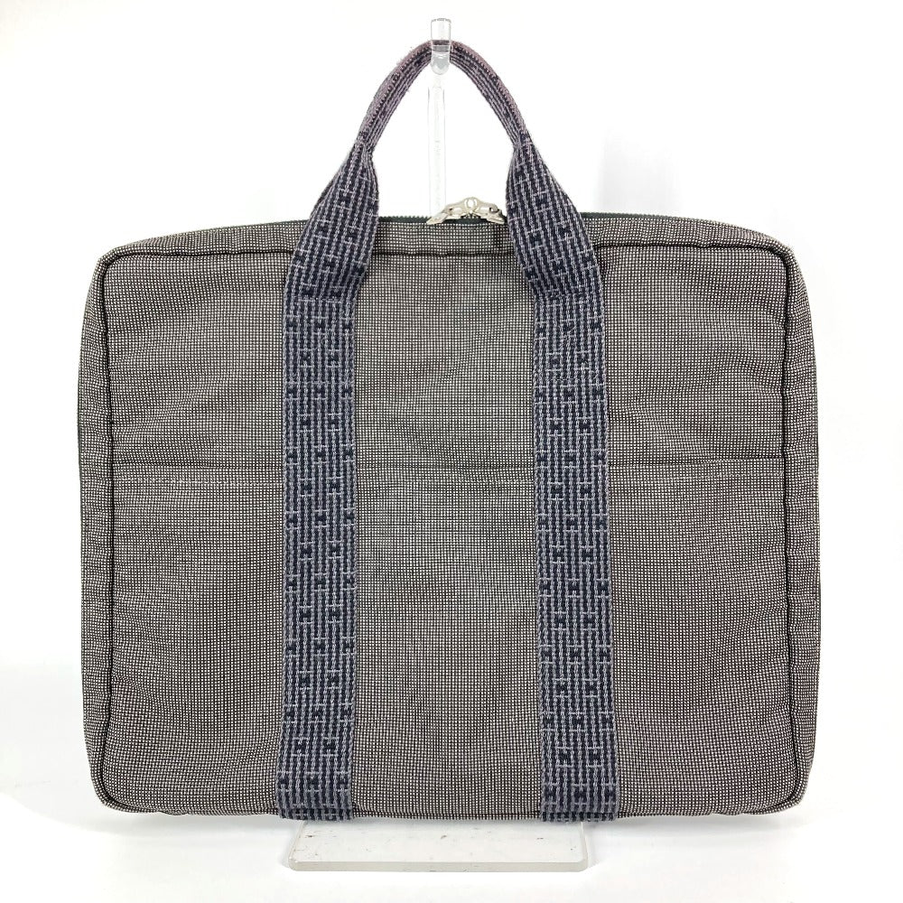 HERMES エールライン PCケース ビジネスバッグ ブリーフケース カバン ハンドバッグ ハンドバッグ キャンバス ユニセックス グレー - brandshop-reference