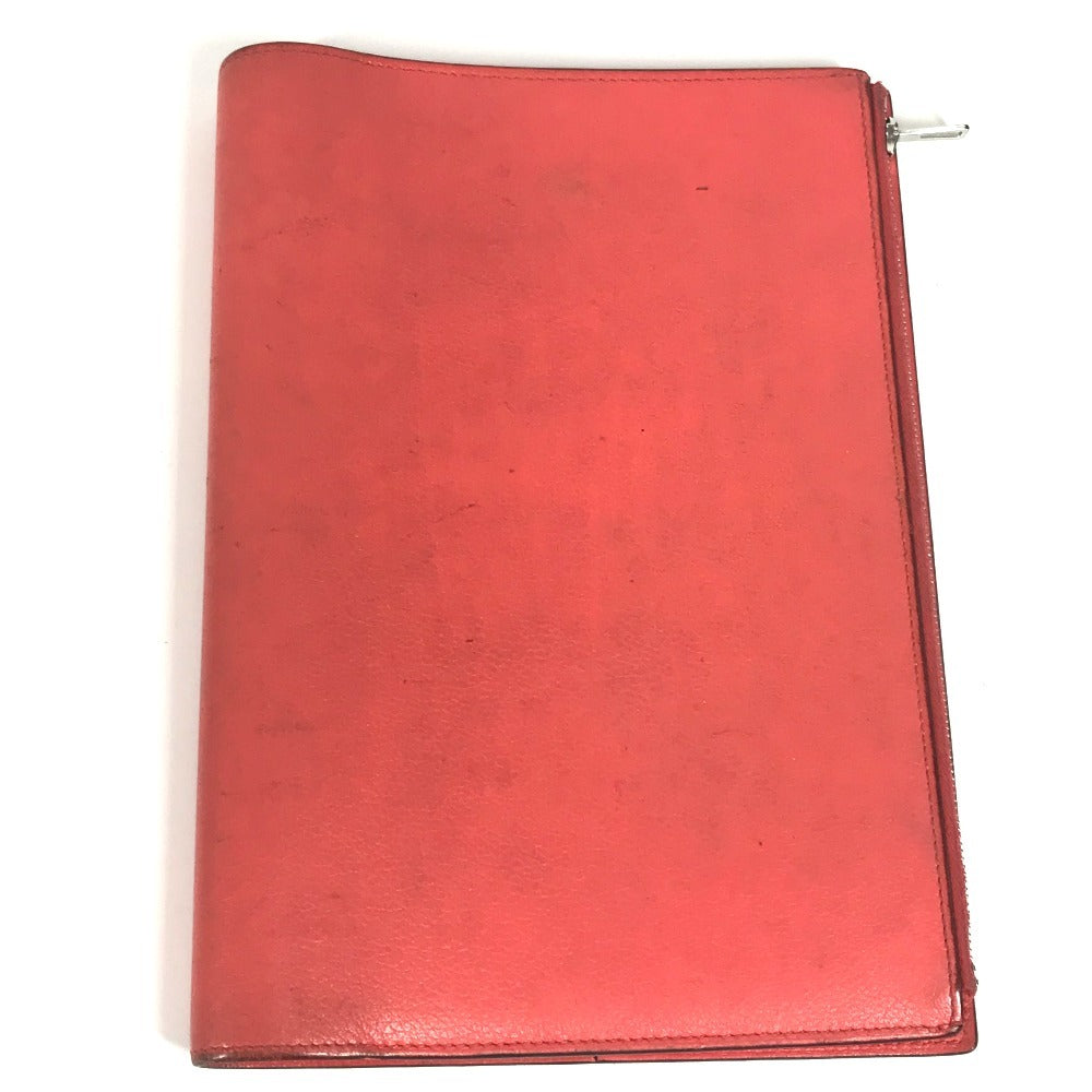 HERMES ステーショナリー ノートパッド 《EAジップ》 A5 メモカバー ケース 手帳カバー ブックカバー ノートカバー レザー ユニセックス ピンク系 - brandshop-reference