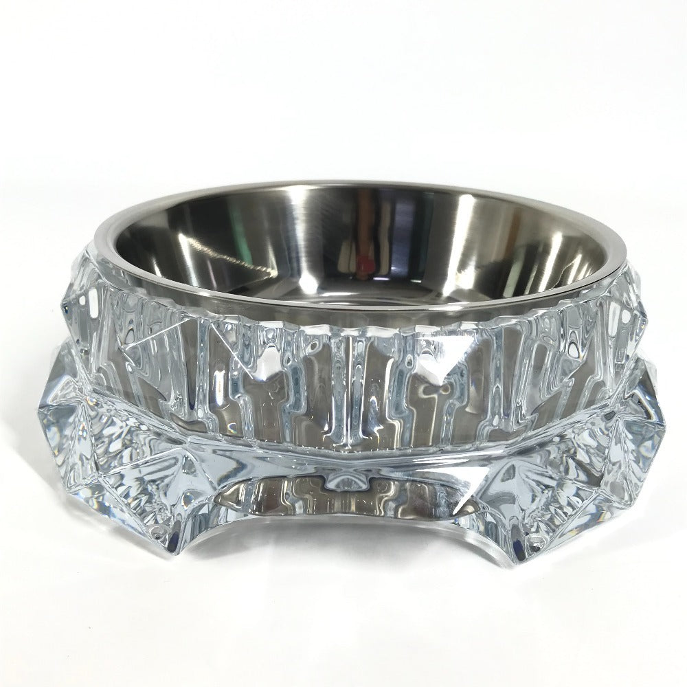 Baccarat ドッグボウル ペットボウル 犬 ワンちゃん ペット 餌皿 プレート お皿 ガラス ユニセックス クリア - brandshop-reference