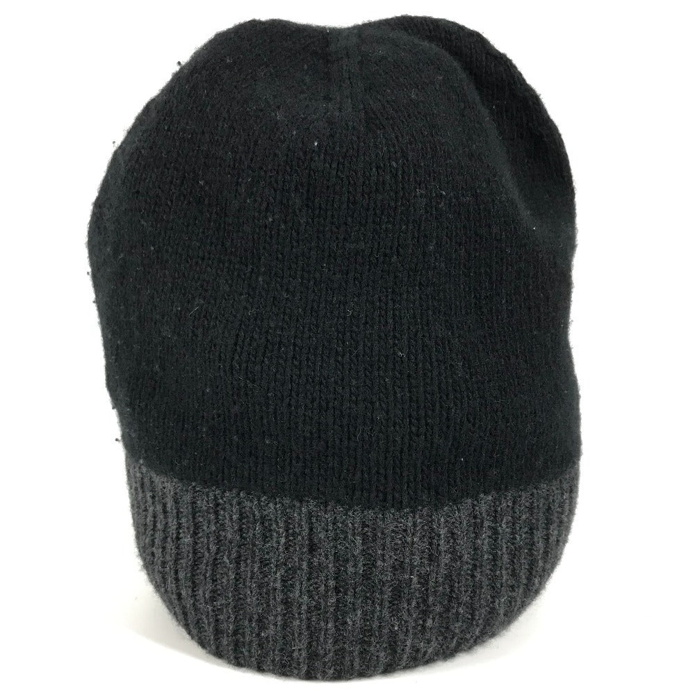 PRADA ロゴ ビーニー 帽子 ニット帽 ニットキャップ ニット帽 ウール/カシミヤ ユニセックス ブラック - brandshop-reference
