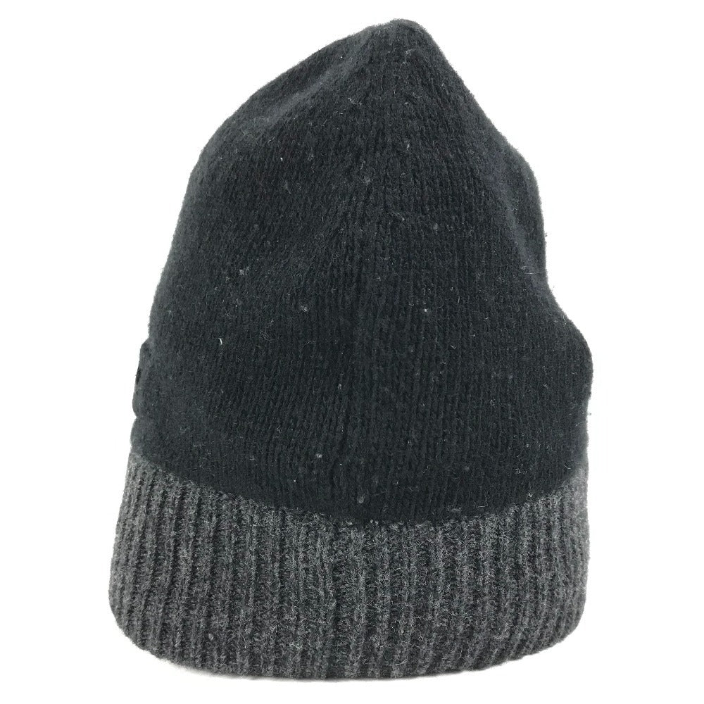 PRADA ロゴ ビーニー 帽子 ニット帽 ニットキャップ ニット帽 ウール/カシミヤ ユニセックス ブラック - brandshop-reference