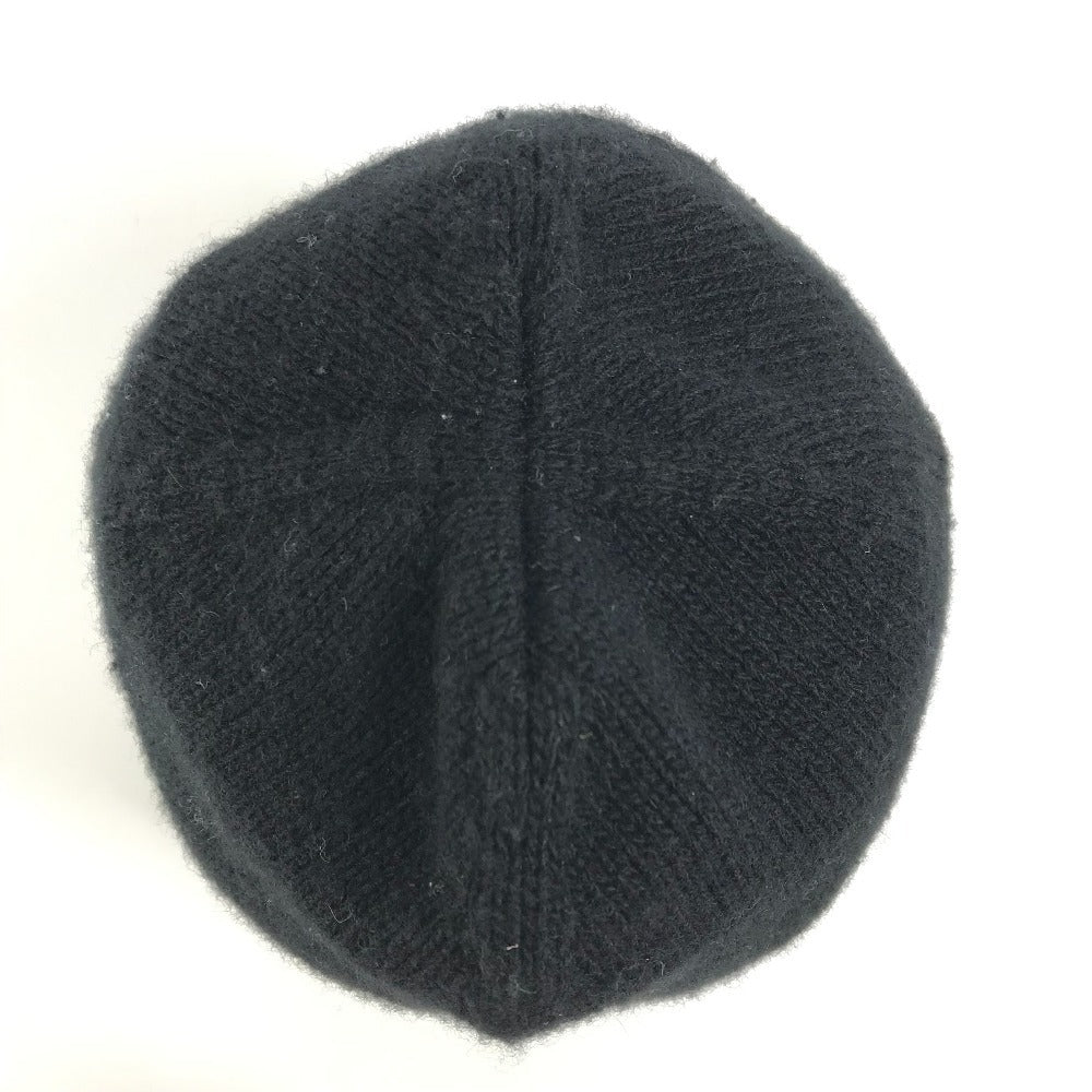 PRADA ロゴ ビーニー 帽子 ニット帽 ニットキャップ ニット帽 ウール/カシミヤ ユニセックス ブラック - brandshop-reference