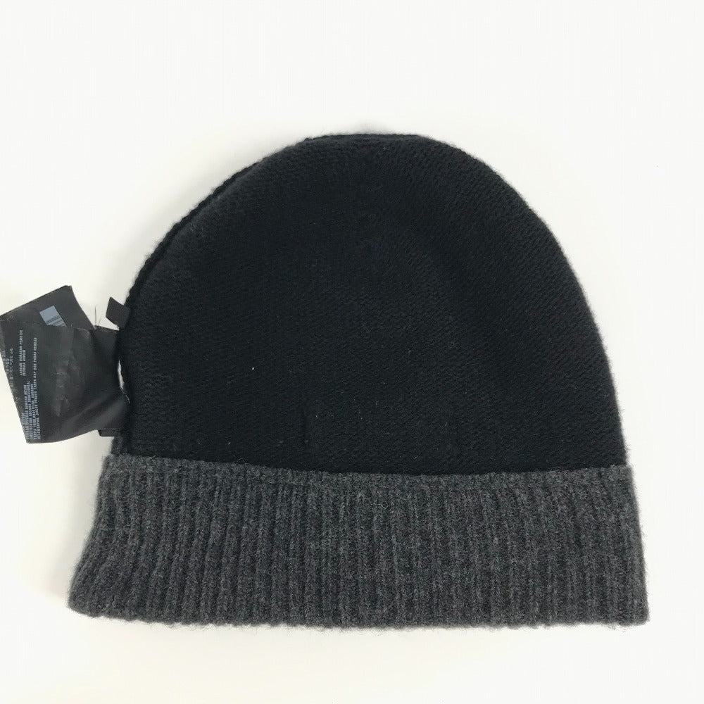 PRADA ロゴ ビーニー 帽子 ニット帽 ニットキャップ ニット帽 ウール/カシミヤ ユニセックス ブラック - brandshop-reference