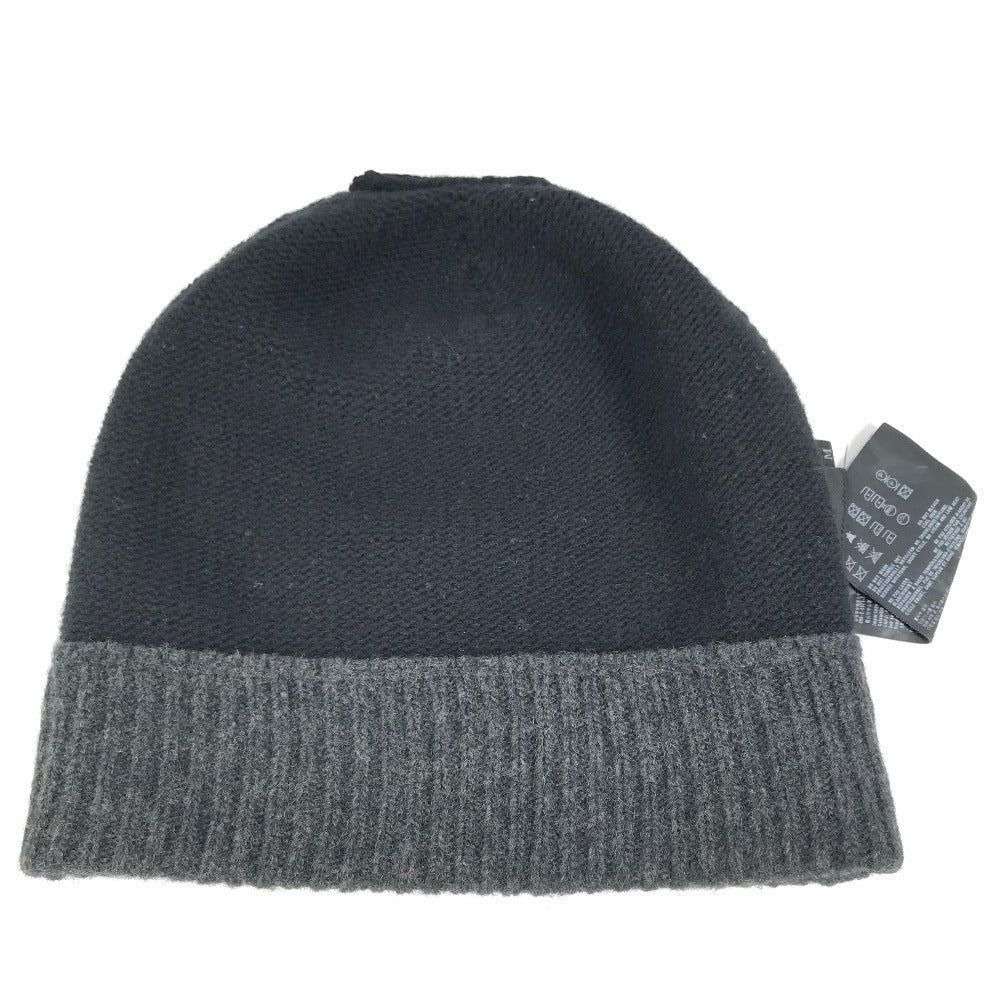PRADA ロゴ ビーニー 帽子 ニット帽 ニットキャップ ニット帽 ウール/カシミヤ ユニセックス ブラック - brandshop-reference