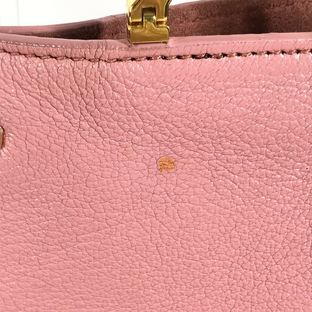 MIUMIU 5BG002 ポーチ付き ロゴ マドラス ハンドバッグ 肩掛け ショルダーバッグ トートバッグ レザー レディース ピンク - brandshop-reference