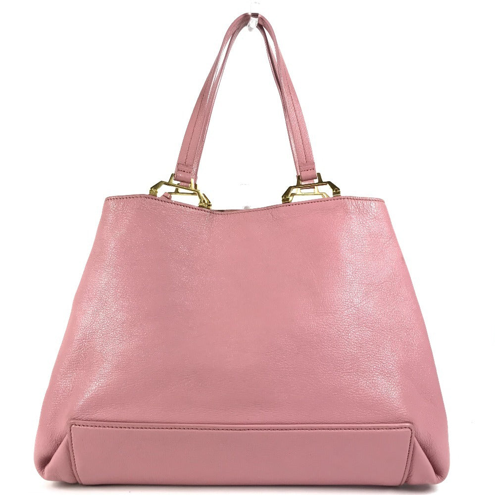 MIUMIU 5BG002 ポーチ付き ロゴ マドラス ハンドバッグ 肩掛け ショルダーバッグ トートバッグ レザー レディース ピンク - brandshop-reference