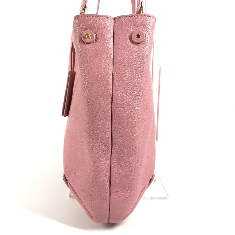 MIUMIU 5BG002 ポーチ付き ロゴ マドラス ハンドバッグ 肩掛け ショルダーバッグ トートバッグ レザー レディース ピンク - brandshop-reference