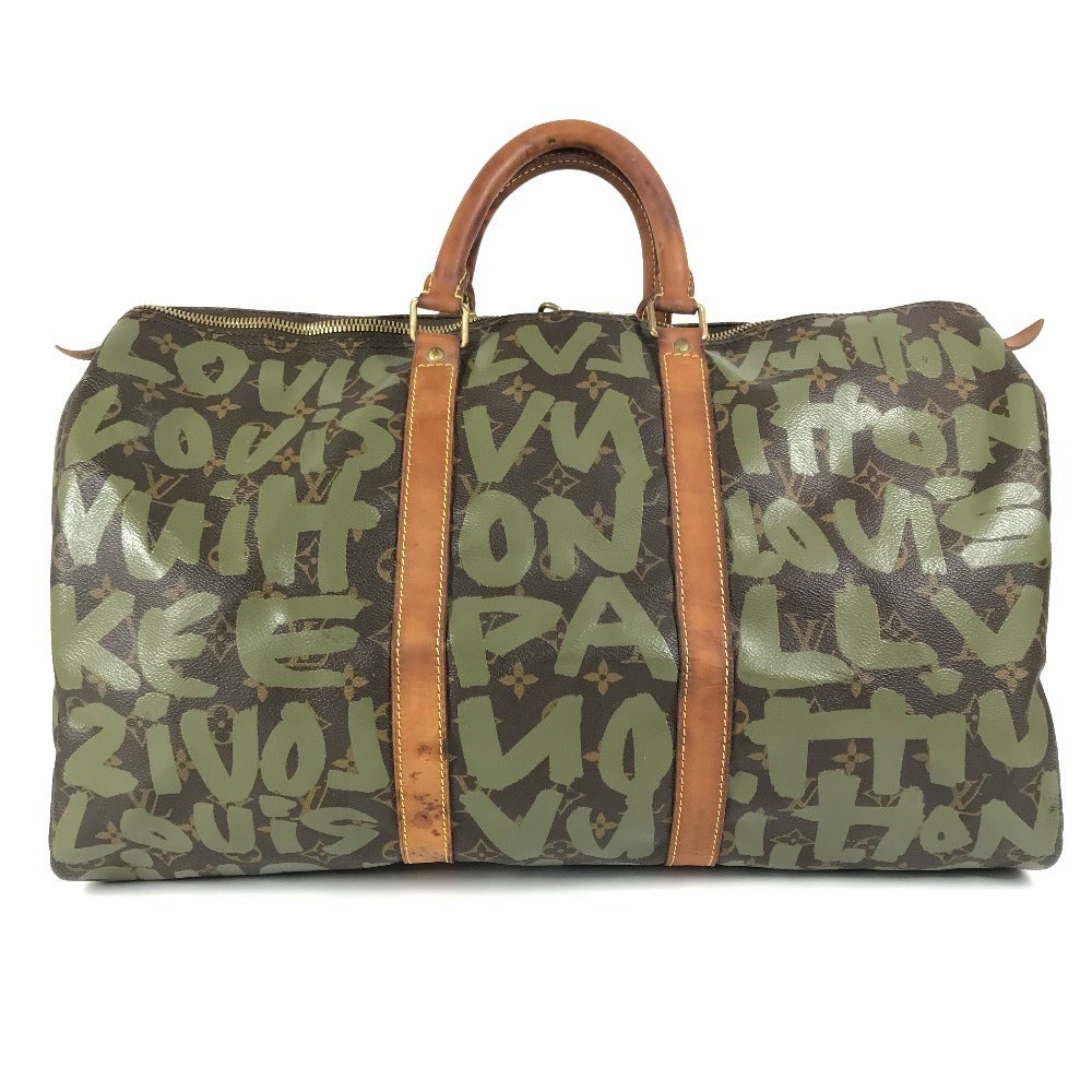 LOUIS VUITTON M92196 モノグラムグラフィティ キーポル50 旅行バッグ カバン トラベルバッグ ハンドバッグ ボストンバッグ モノグラムグラフィティキャンバス ユニセックス カーキ - brandshop-reference