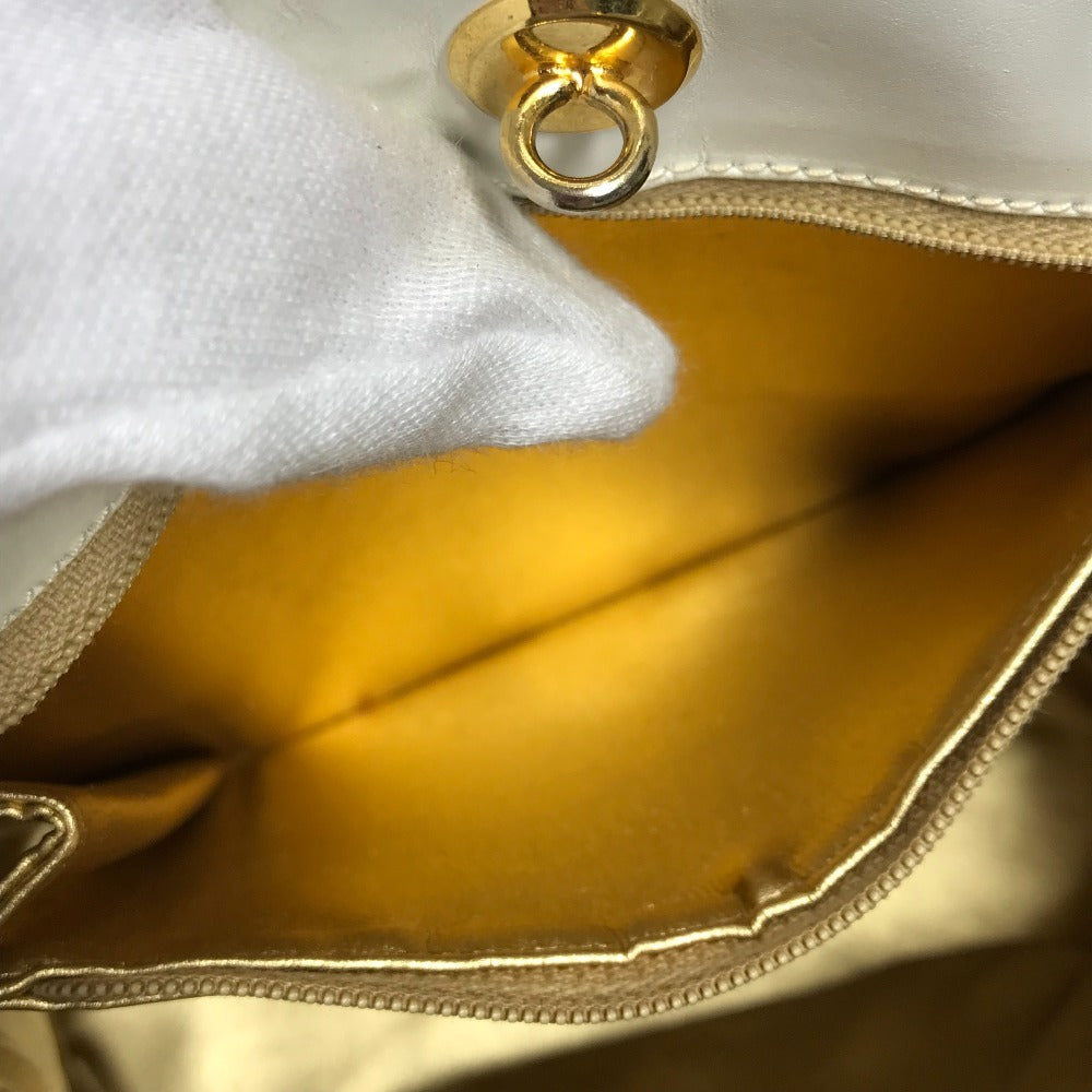 Salvatore Ferragamo ガンチーニ ロゴ カバン バケツ型 ハンドバッグ ストロー レディース ホワイト - brandshop-reference