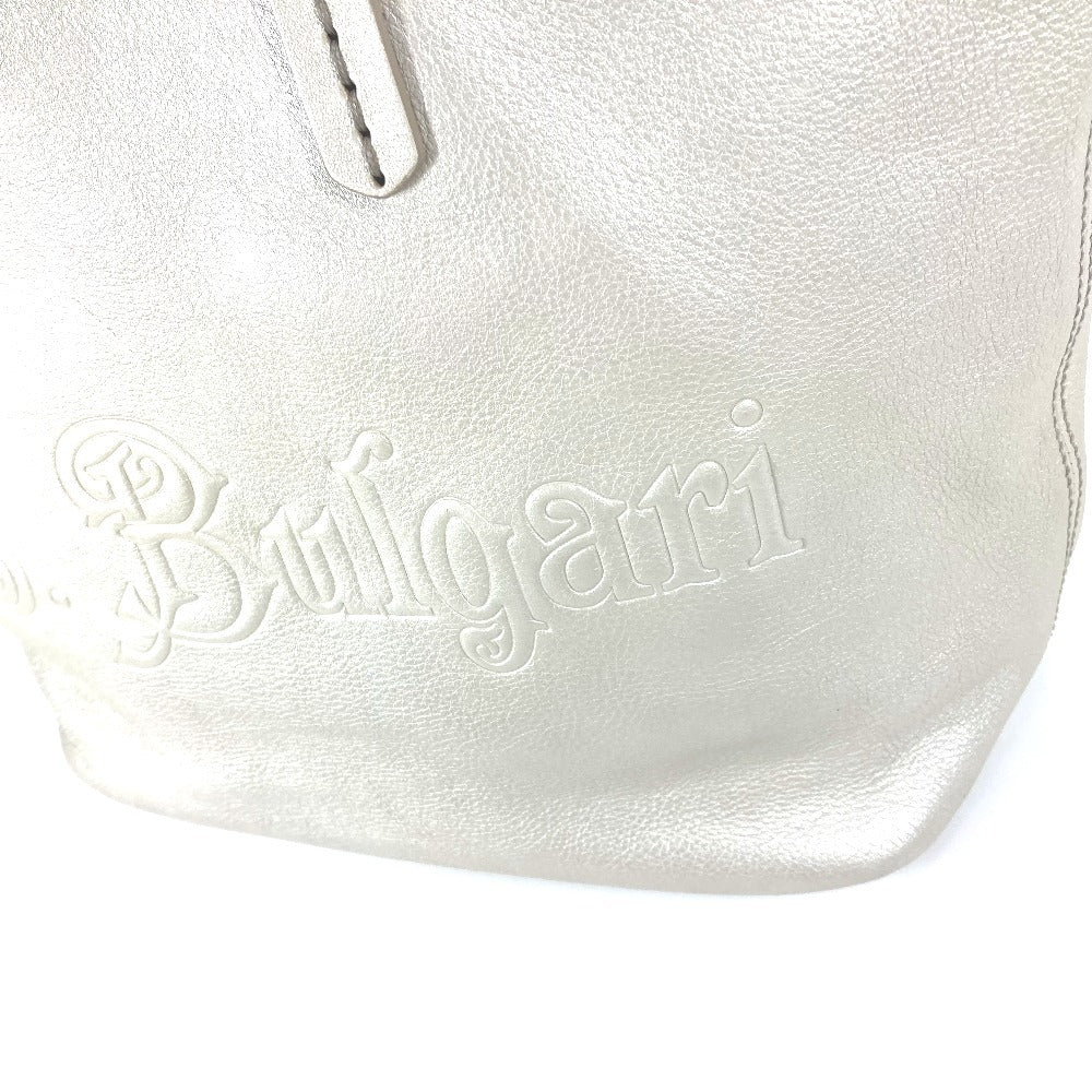 BVLGARI S.bulgari ロゴ ソティリオ ショルダーバッグ 肩掛け カバン トートバッグ レザー ユニセックス シルバー - brandshop-reference
