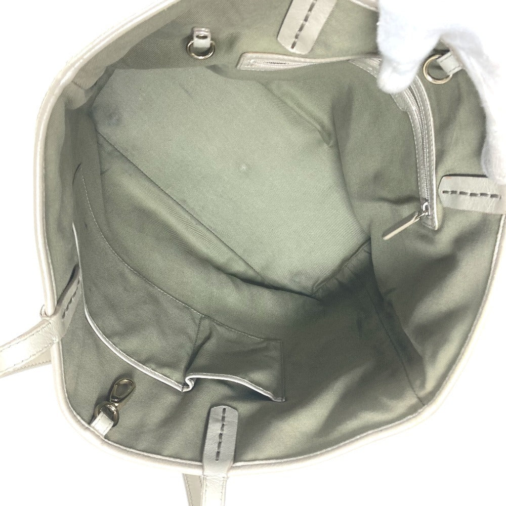 BVLGARI S.bulgari ロゴ ソティリオ ショルダーバッグ 肩掛け カバン トートバッグ レザー ユニセックス シルバー - brandshop-reference