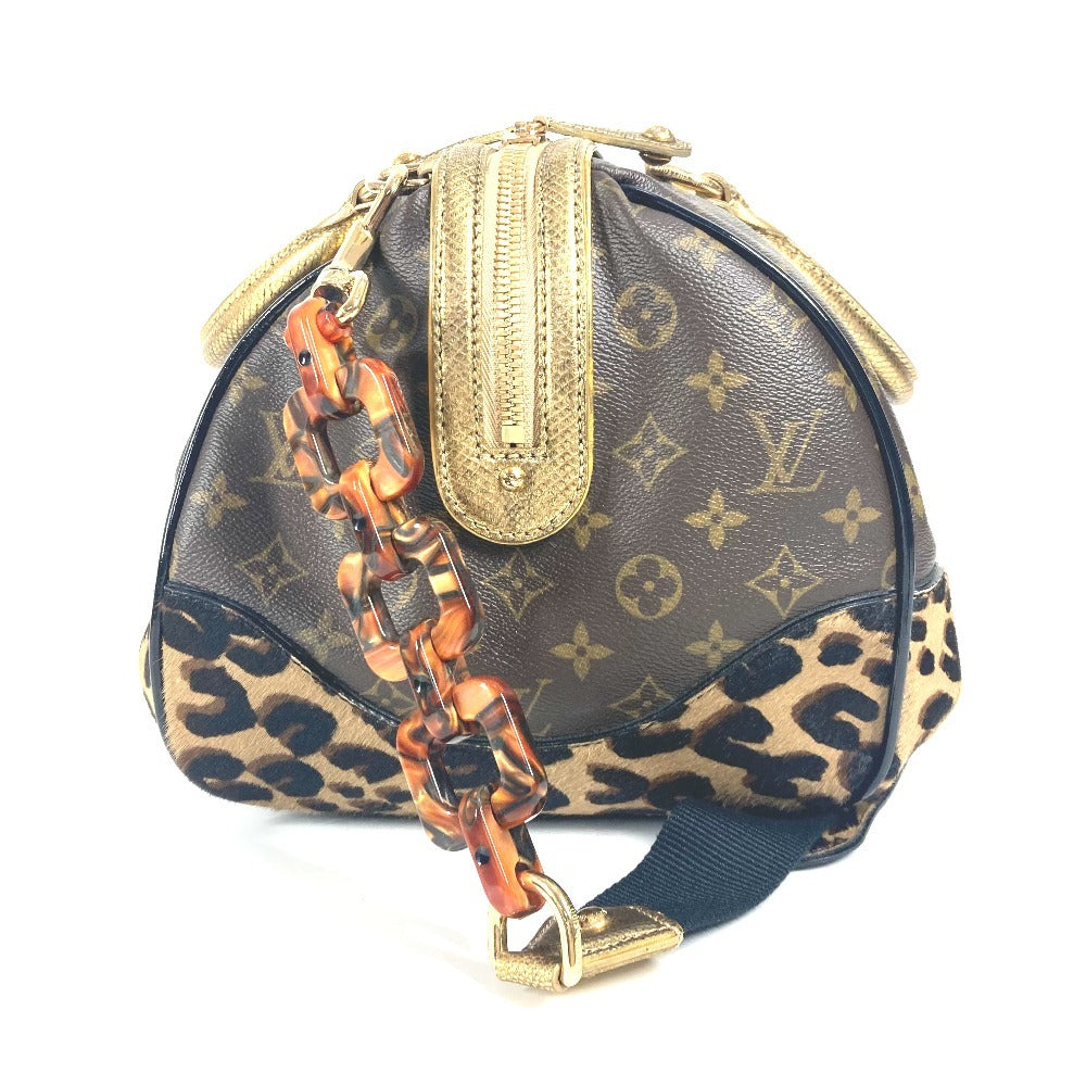 LOUIS VUITTON M95281 モノグラム レオパード スティーブン カバン ミニボストンバッグ 2WAYバッグ ショルダーバッグ チェーン ハンドバッグ モノグラムキャンバス レディース ブラウン - brandshop-reference