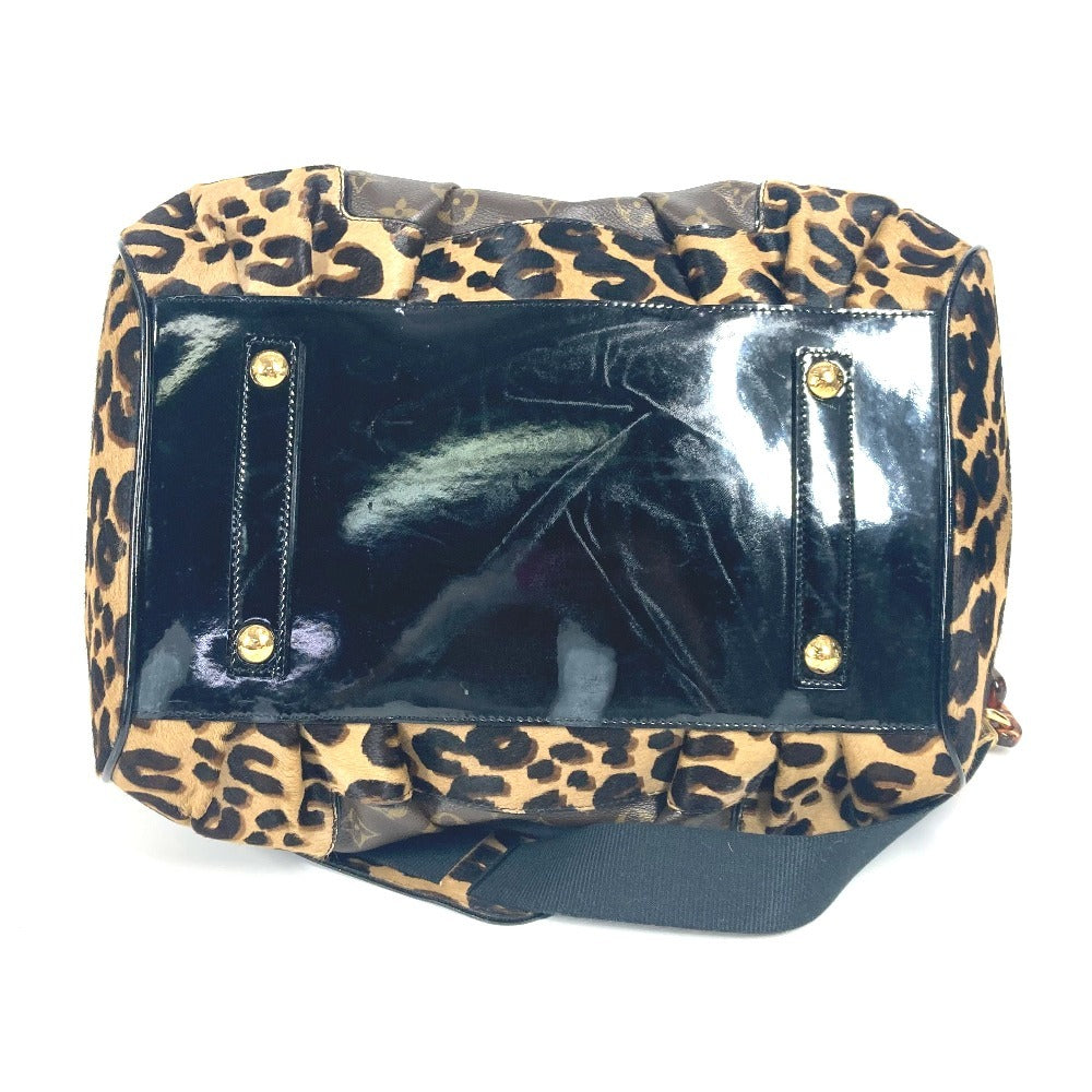 LOUIS VUITTON M95281 Monogram Leopard Print Stephen Bag Mini Boston Bag, 2-Way Shoulder Bag, Chain Handbag, Monogram Canvas, Women's, Brown