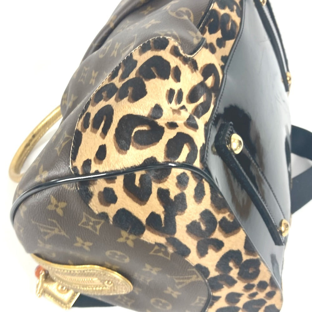 LOUIS VUITTON M95281 モノグラム レオパード スティーブン カバン ミニボストンバッグ 2WAYバッグ ショルダーバッグ チェーン ハンドバッグ モノグラムキャンバス レディース ブラウン - brandshop-reference