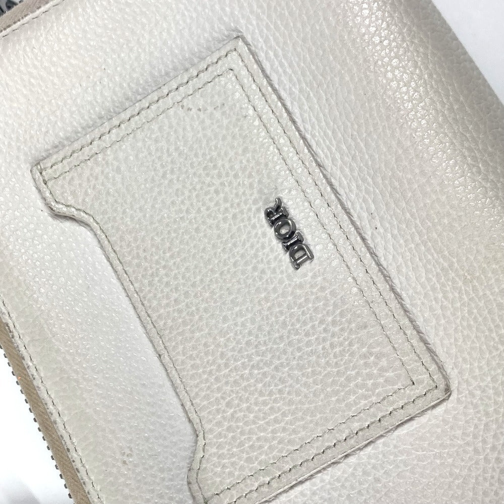 Dior ロゴ 斜め掛け カバン ショルダーバッグ レザー ユニセックス アイボリー系 - brandshop-reference