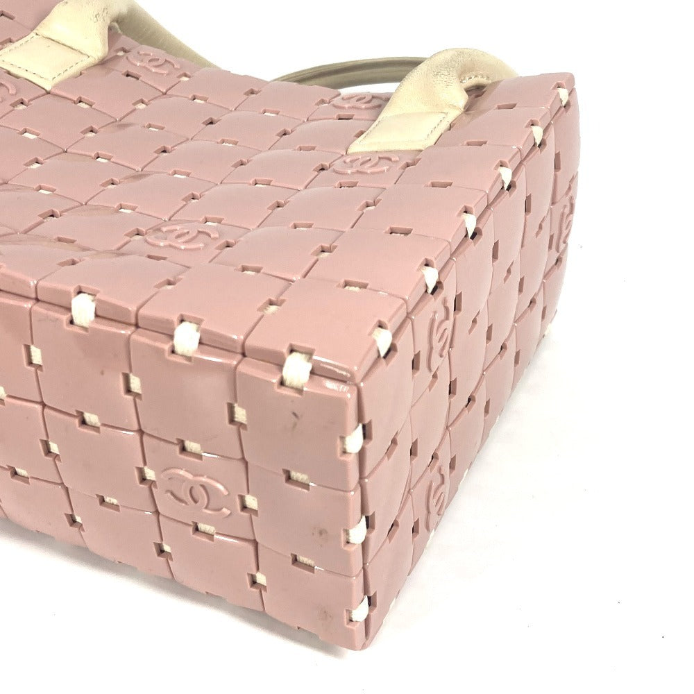 CHANEL パズルバッグ トートバッグ カバン ハンドバッグ プラスチック レディース ピンク - brandshop-reference
