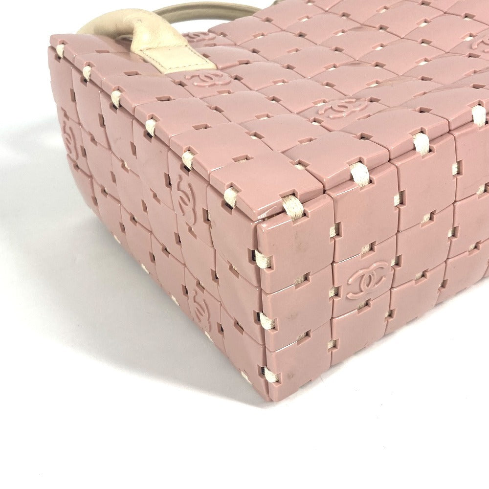 CHANEL パズルバッグ トートバッグ カバン ハンドバッグ プラスチック レディース ピンク - brandshop-reference
