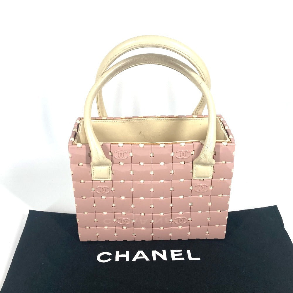 CHANEL パズルバッグ トートバッグ カバン ハンドバッグ プラスチック レディース ピンク - brandshop-reference