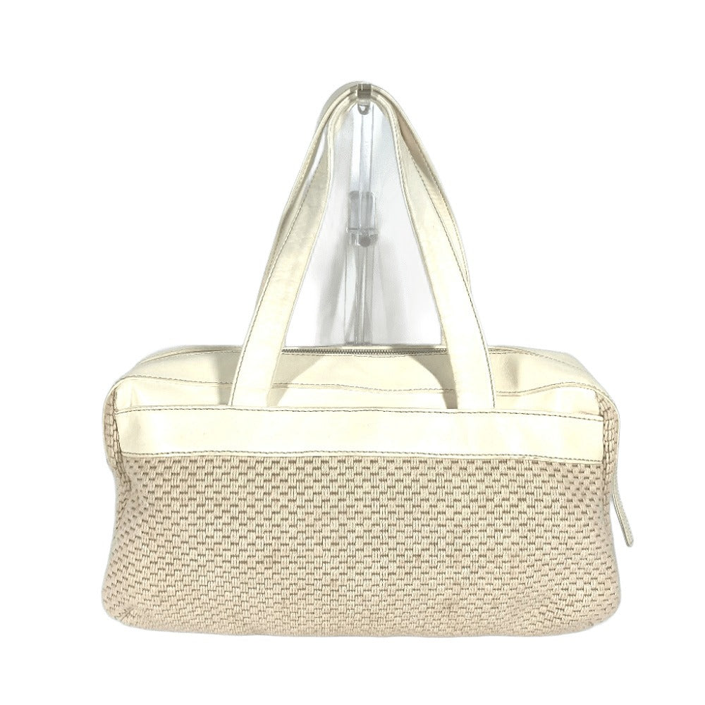 CHANEL CC Coco Mark Logo Tote Bag, Shoulder Bag, Handbag, Leather/Canvas, Women's, Beige