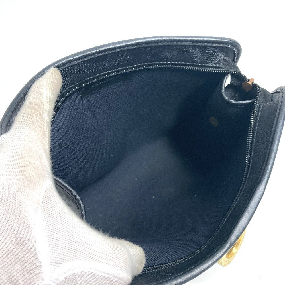 Dior ヴィンテージ ロゴ カバン ポーチ クラッチバッグ セカンドバッグ PVC/レザー ユニセックス ネイビー - brandshop-reference