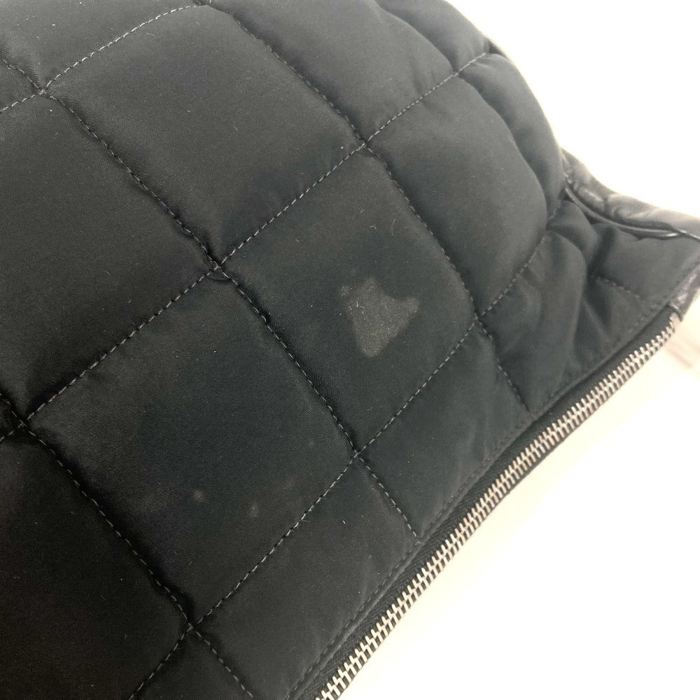 CHANEL CC ココマーク チョコバー カバン チェーン 肩掛け ショルダーバッグ レザー/ナイロン レディース ブラック