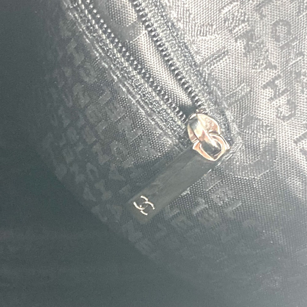 CHANEL CC ココマーク チョコバー カバン チェーン 肩掛け ショルダーバッグ レザー/ナイロン レディース ブラック