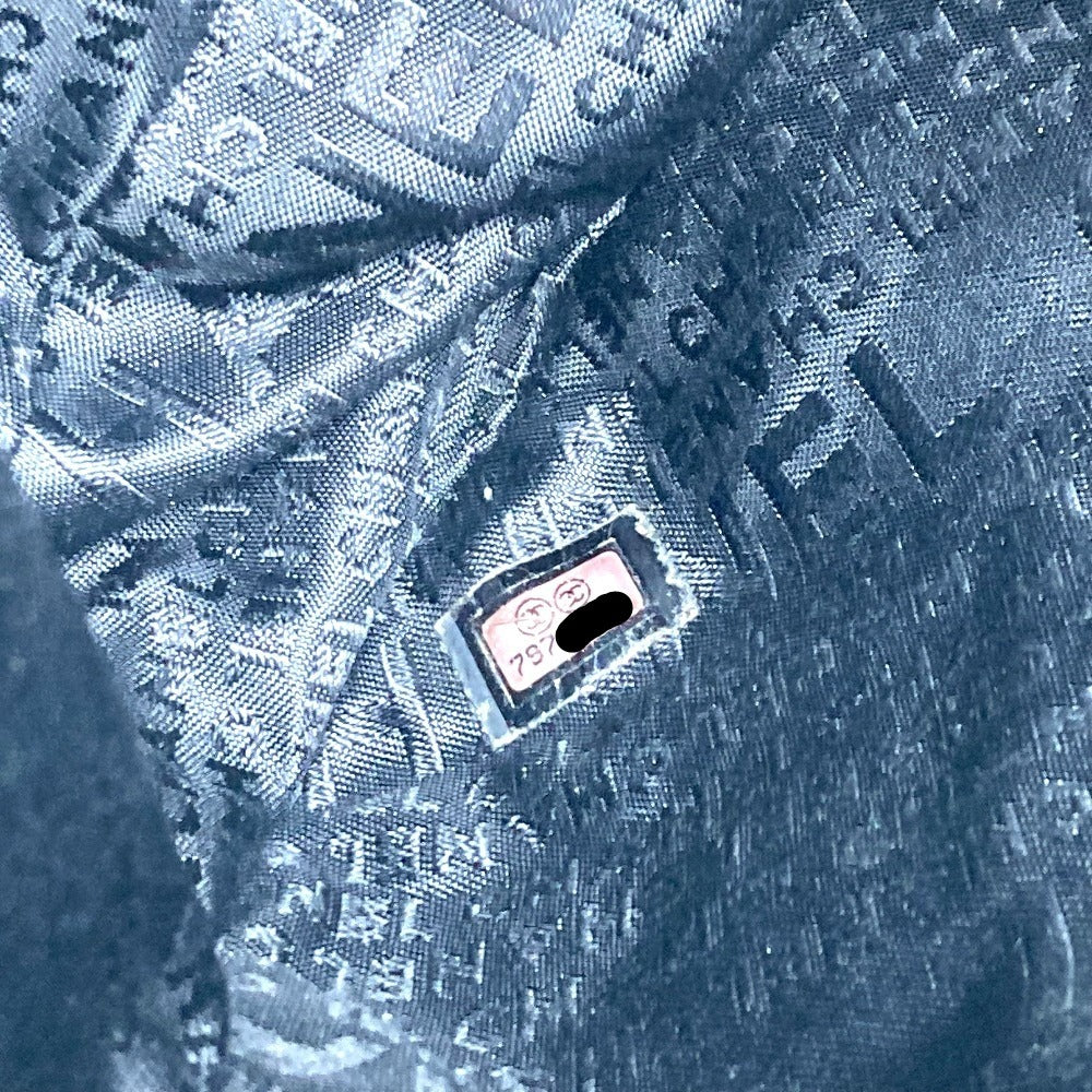 CHANEL CC ココマーク チョコバー カバン チェーン 肩掛け ショルダーバッグ レザー/ナイロン レディース ブラック