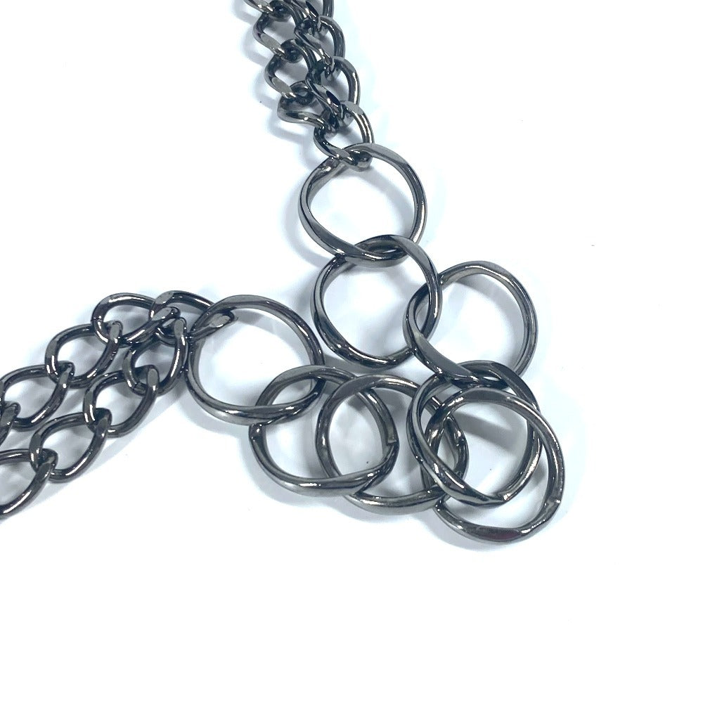 CHANEL CC ココマーク チョコバー カバン チェーン 肩掛け ショルダーバッグ レザー/ナイロン レディース ブラック