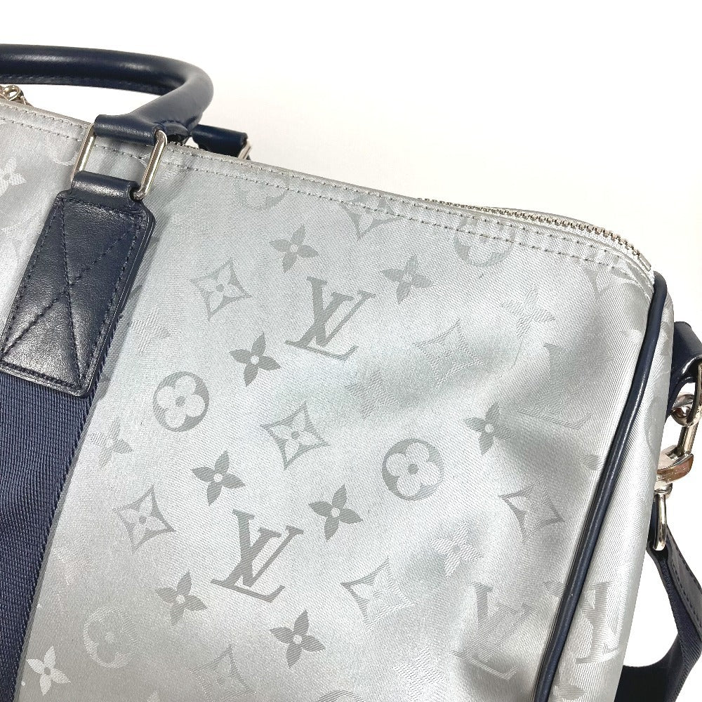 LOUIS VUITTON M44170 モノグラムサテライト キーポル・バンドリエール 50 2WAYバッグ ショルダーバッグ トラベルバッグ カバン コインケース付き ボストンバッグ レザー/キャンバス メンズ シルバー - brandshop-reference