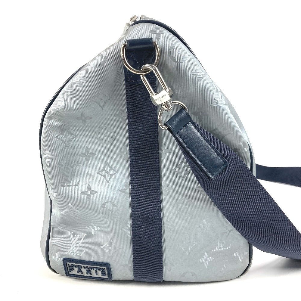 LOUIS VUITTON M44170 モノグラムサテライト キーポル・バンドリエール 50 2WAYバッグ ショルダーバッグ トラベルバッグ カバン コインケース付き ボストンバッグ レザー/キャンバス メンズ シルバー - brandshop-reference
