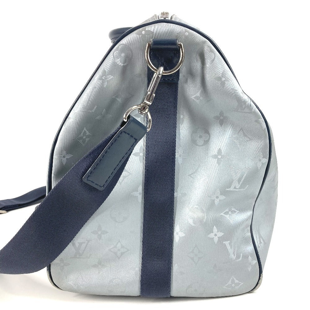 LOUIS VUITTON M44170 モノグラムサテライト キーポル・バンドリエール 50 2WAYバッグ ショルダーバッグ トラベルバッグ カバン コインケース付き ボストンバッグ レザー/キャンバス メンズ シルバー - brandshop-reference