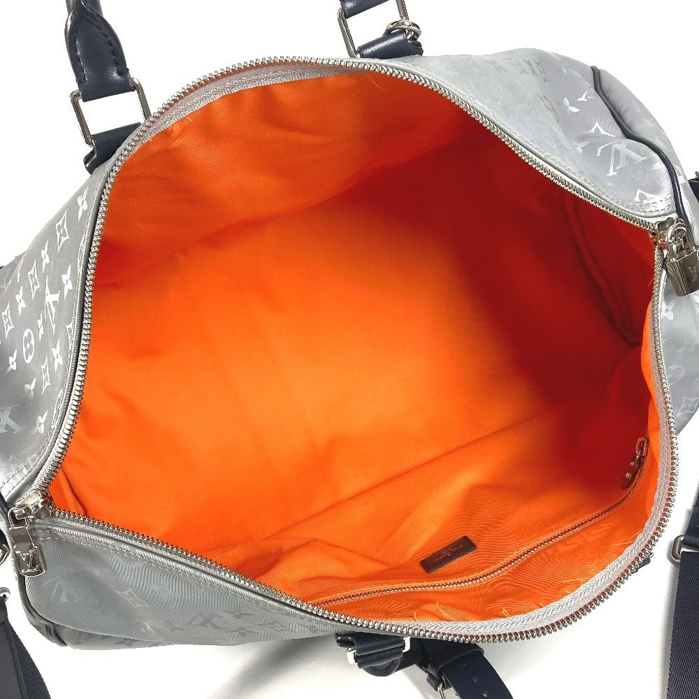 LOUIS VUITTON M44170 モノグラムサテライト キーポル・バンドリエール 50 2WAYバッグ ショルダーバッグ トラベルバッグ カバン コインケース付き ボストンバッグ レザー/キャンバス メンズ シルバー - brandshop-reference