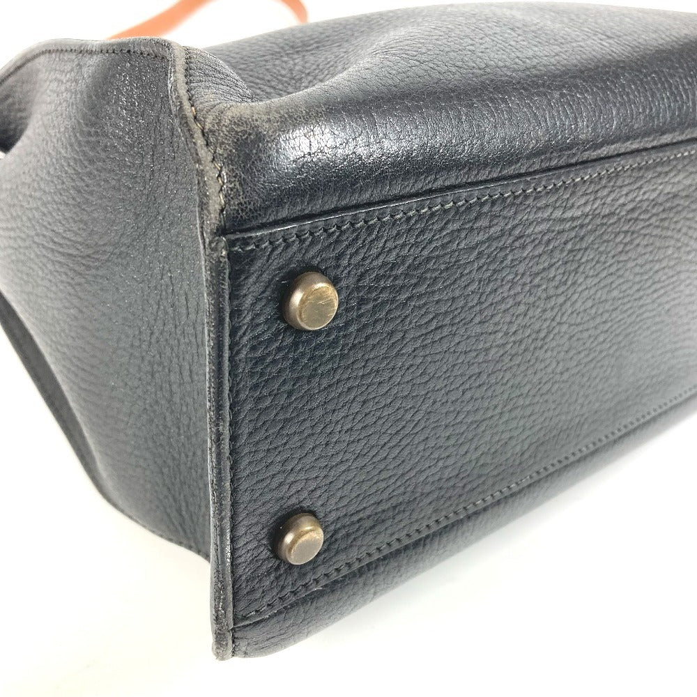 HERMES ヴィンテージ ケリースポーツGM ケリースポーツ GM 肩掛け バイカラー カバン ショルダーバッグ アルデンヌ レディース ブラック - brandshop-reference