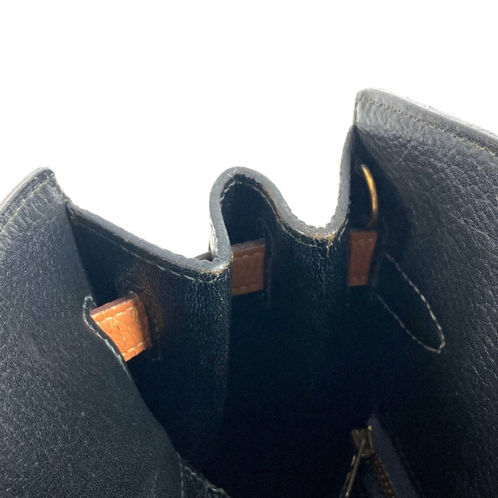 HERMES ヴィンテージ ケリースポーツGM ケリースポーツ GM 肩掛け バイカラー カバン ショルダーバッグ アルデンヌ レディース ブラック - brandshop-reference