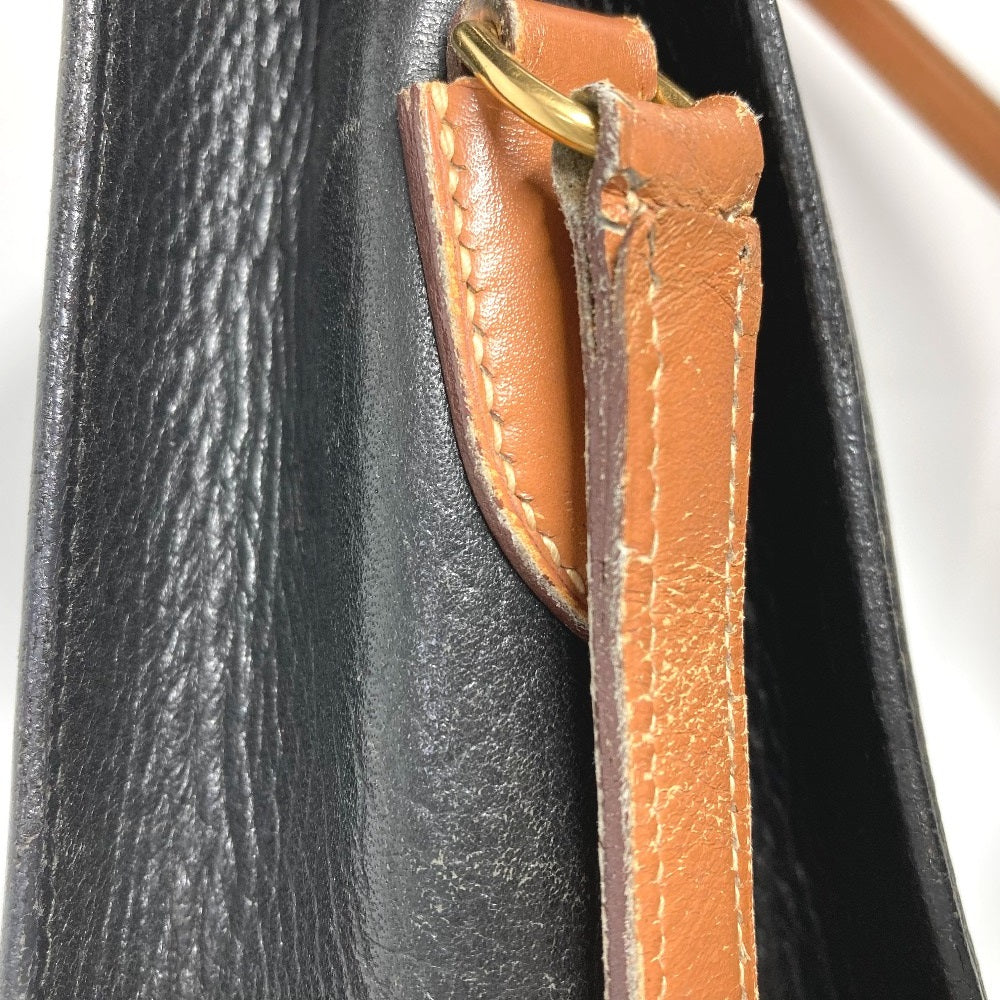 HERMES ヴィンテージ ケリースポーツGM ケリースポーツ GM 肩掛け バイカラー カバン ショルダーバッグ アルデンヌ レディース ブラック - brandshop-reference