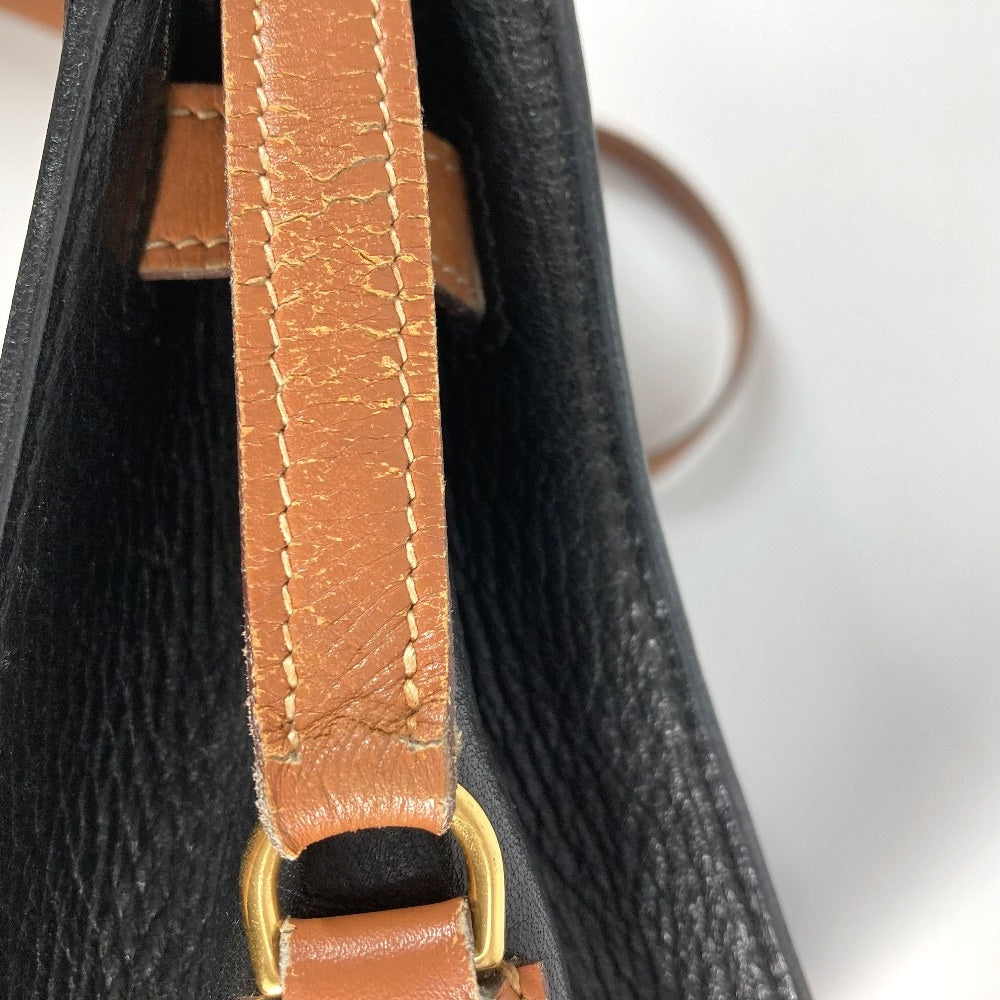 HERMES ヴィンテージ ケリースポーツGM ケリースポーツ GM 肩掛け バイカラー カバン ショルダーバッグ アルデンヌ レディース ブラック - brandshop-reference