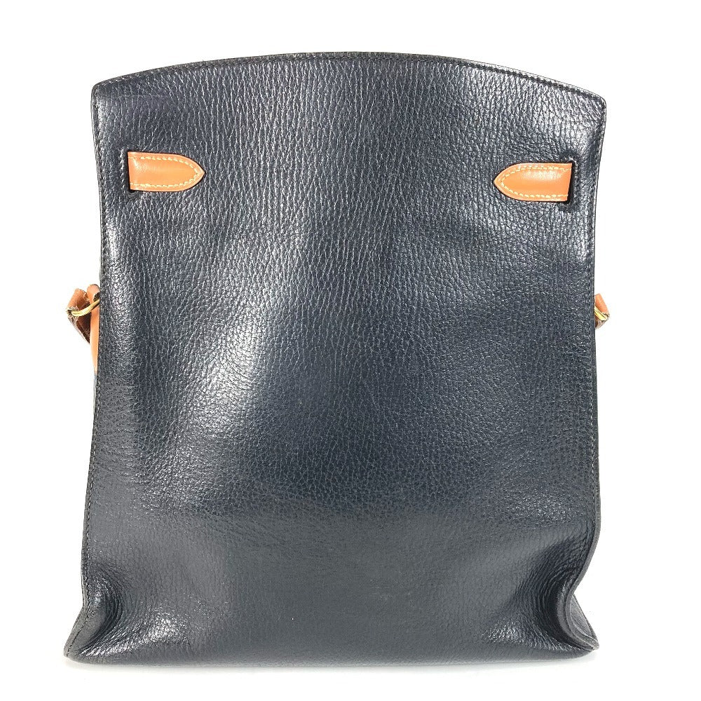 HERMES ヴィンテージ ケリースポーツGM ケリースポーツ GM 肩掛け バイカラー カバン ショルダーバッグ アルデンヌ レディース ブラック - brandshop-reference