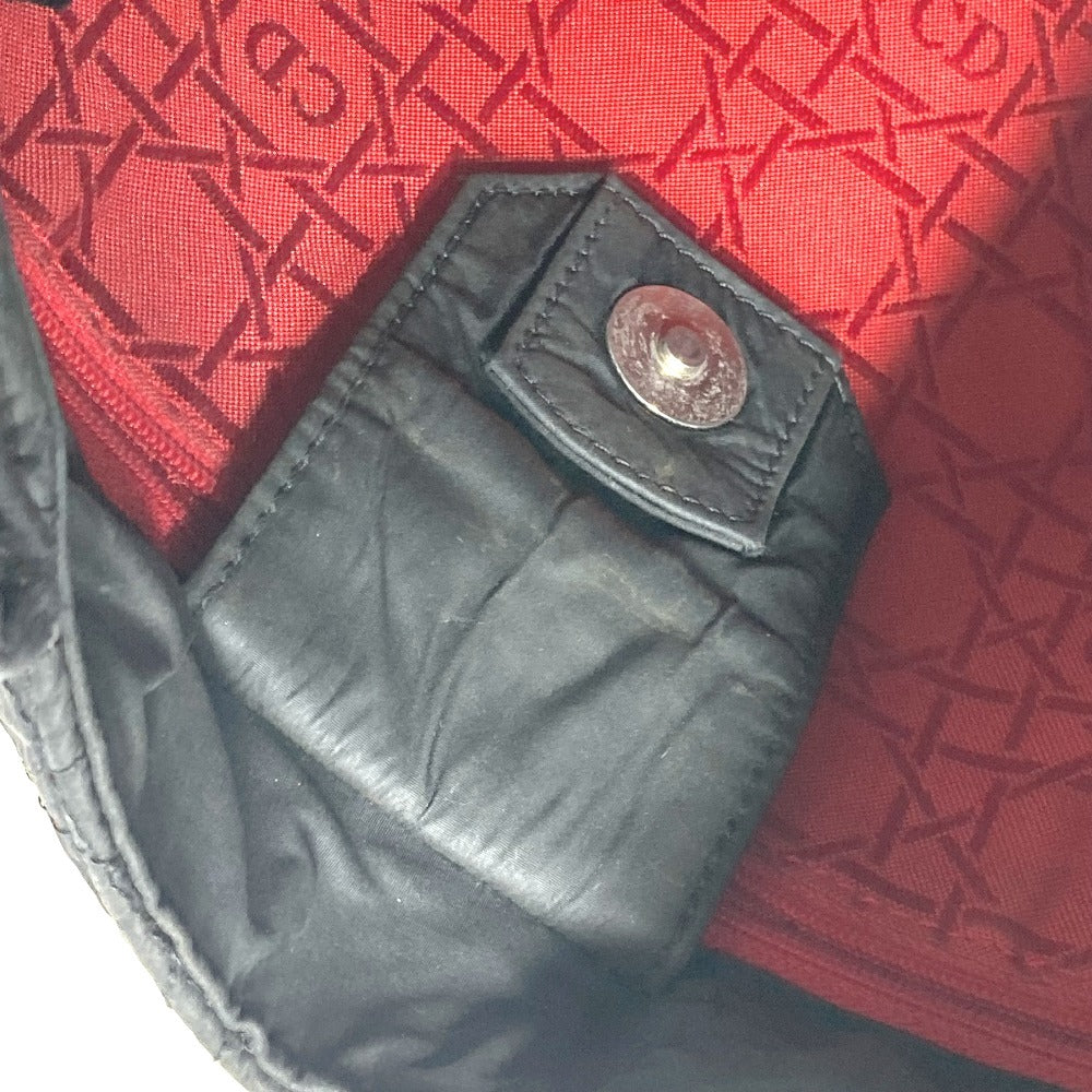 Dior Cannage Logo Bag Shoulder Bag Nylon Women's Black