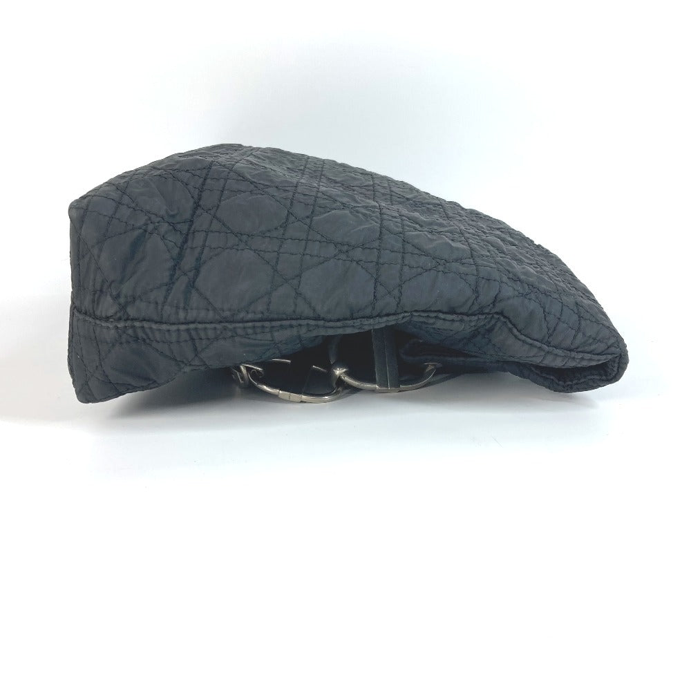 Dior Cannage Logo Bag Shoulder Bag Nylon Women's Black