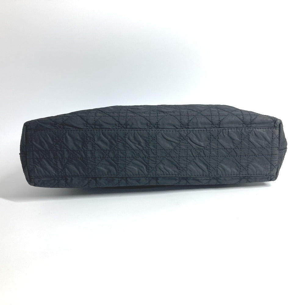 Dior Cannage Logo Bag Shoulder Bag Nylon Women's Black