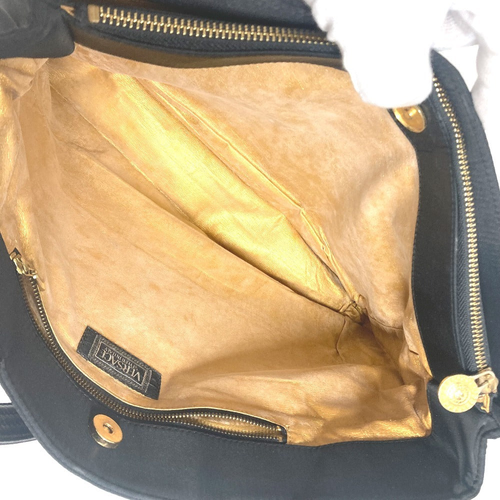 Versace Vintage Sunburst Sun God Bag Tote Bag Bahu Rantai Bahu Beg Nylon Wanita Hitam