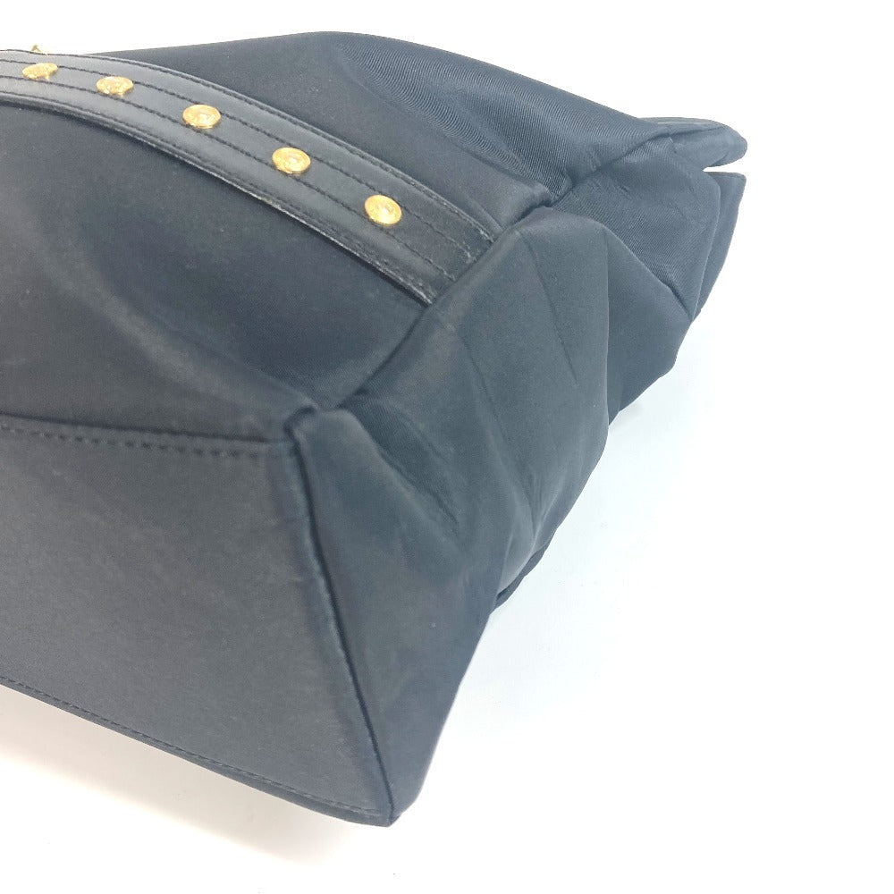 Versace Vintage Sunburst Sun God Bag Tote Bag Bahu Rantai Bahu Beg Nylon Wanita Hitam