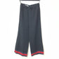 Gucci 577607 Logo Line Pants Bawah Pakaian Pakaian Seluar Wool Wanita Hitam