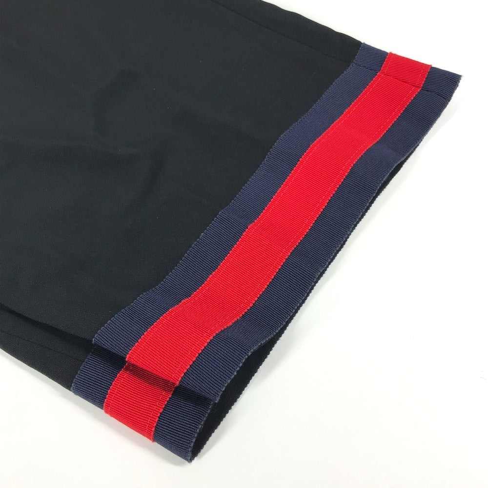 Gucci 577607 Logo Line Pants Bawah Pakaian Pakaian Seluar Wool Wanita Hitam