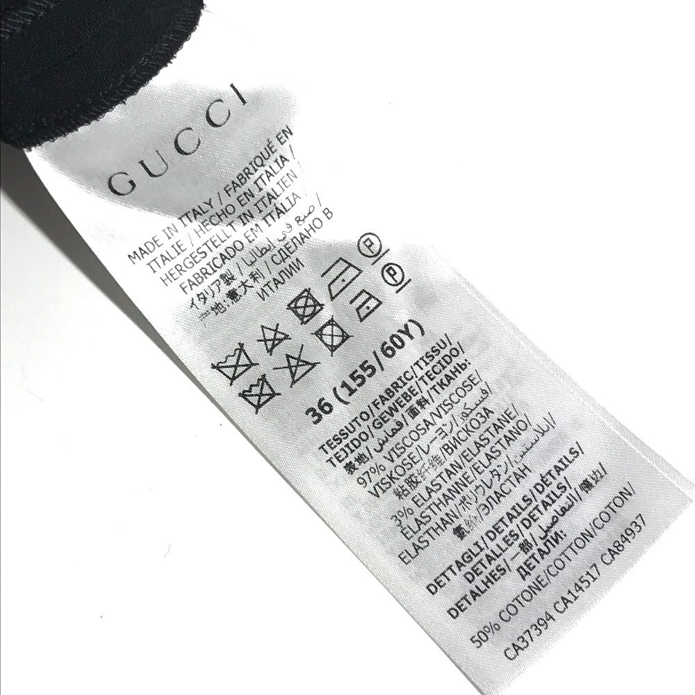GUCCI 577607 Line Logo Long Pants, Wool, Women's, Black