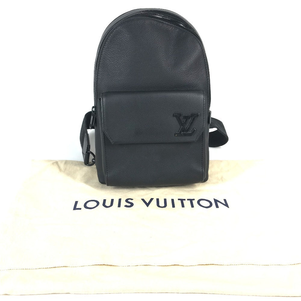 LOUIS VUITTON M23736 LV アエログラム パイロット･スリングバッグ カバン クロス ボディバッグ 肩掛け ショルダーバッグ レザー ユニセックス ノワール ブラック