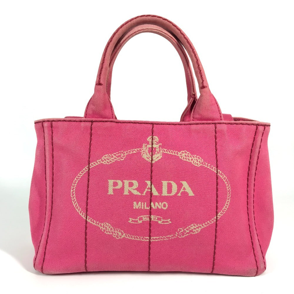 Prada Kanapa Logo Bag Tote Bag 2way Bag Bahu Beg Crossbody Handbag Canvas Ladies Pink