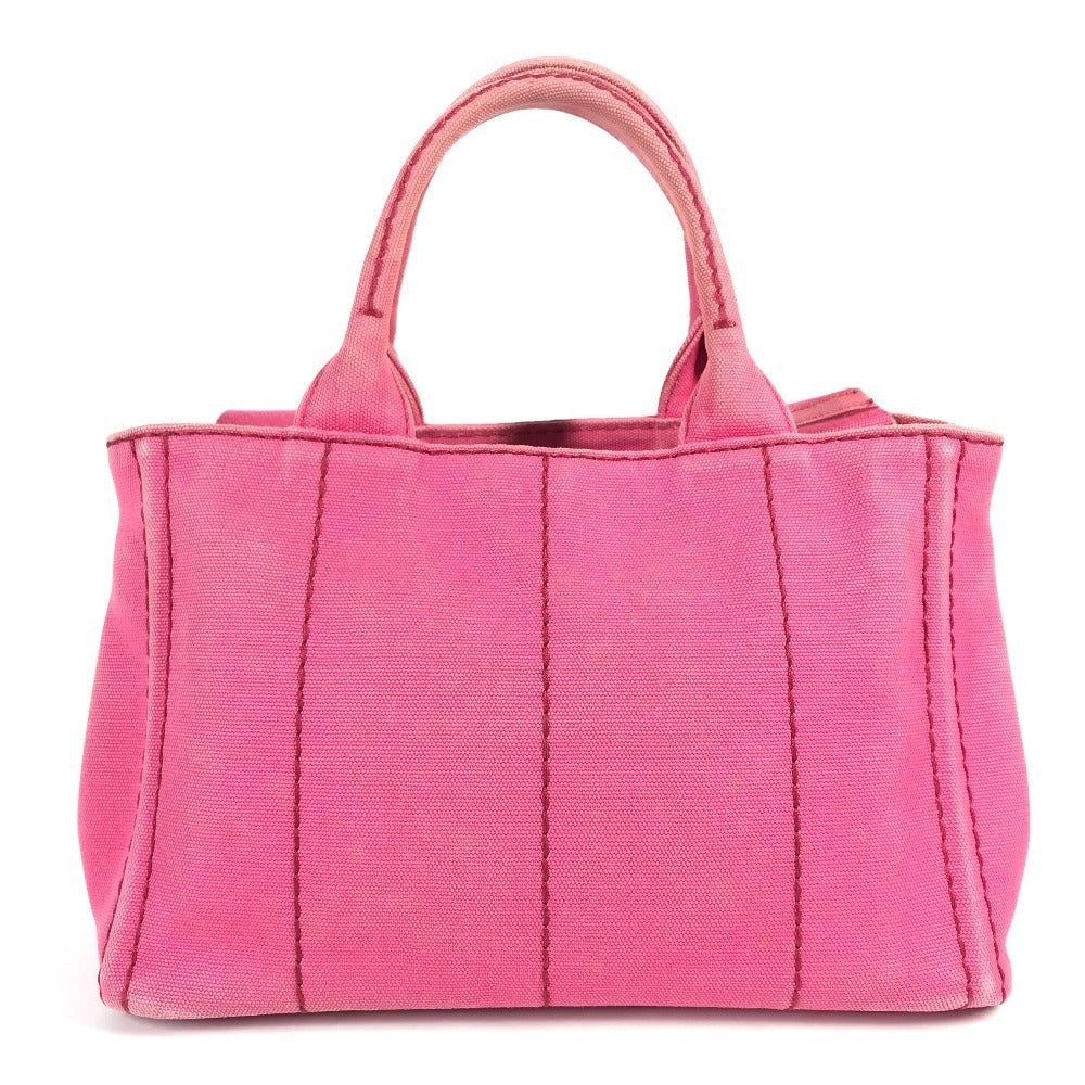 Prada Kanapa Logo Bag Tote Bag 2way Bag Bahu Beg Crossbody Handbag Canvas Ladies Pink
