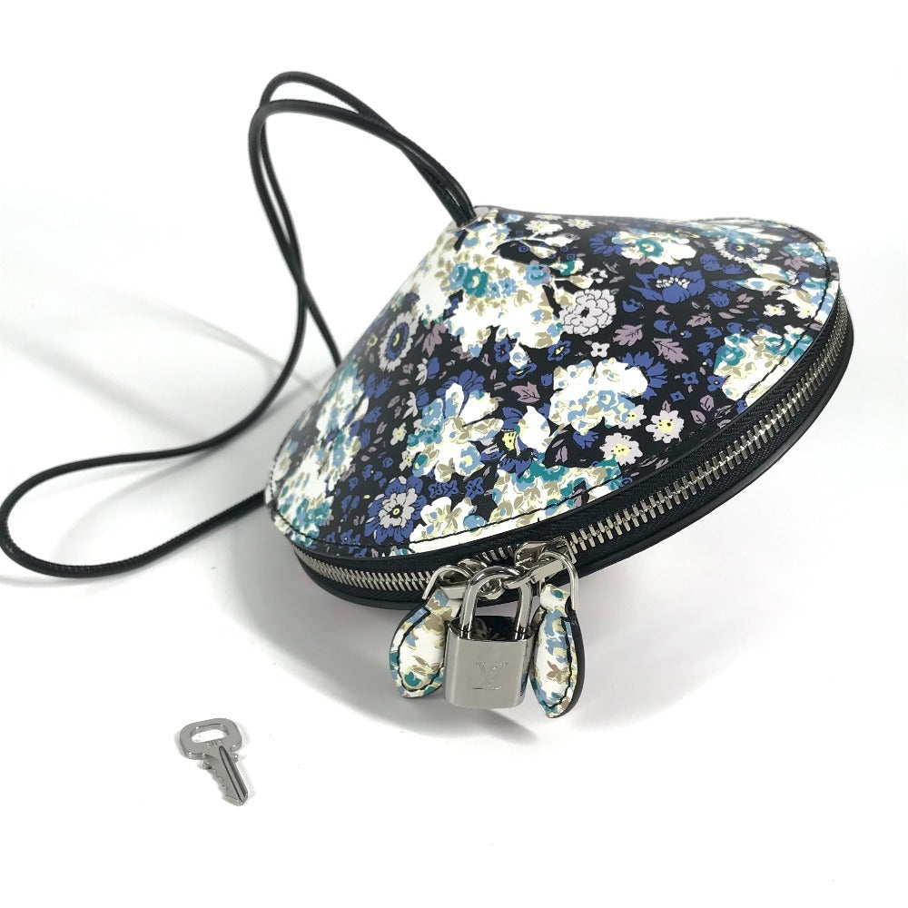 Louis Vuitton Floral Pattern Tupi Bag Bahu Beg Kulit Unisex Hitam